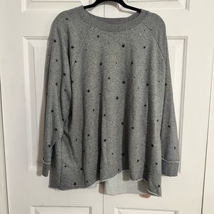 Gray and black star pullover
